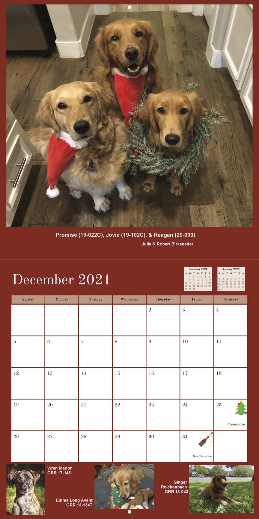 Gold Ribbon Rescue 2021 Calendar Fundraising
