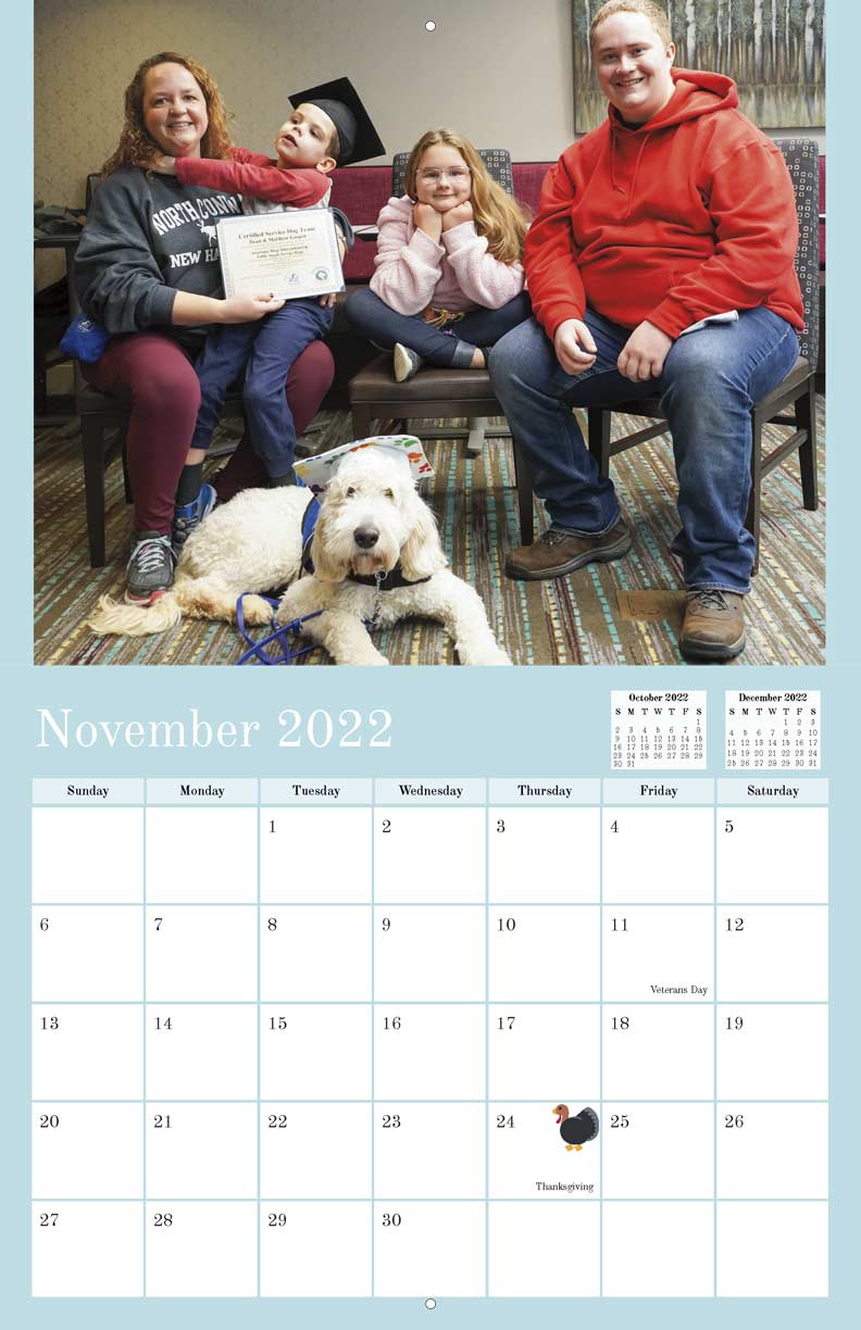Little Angels Service Dogs 2022 Calendar Fundraising