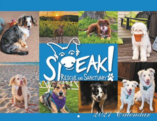 Speak! Rescue and Sanctuary 2027 Calendar Cover